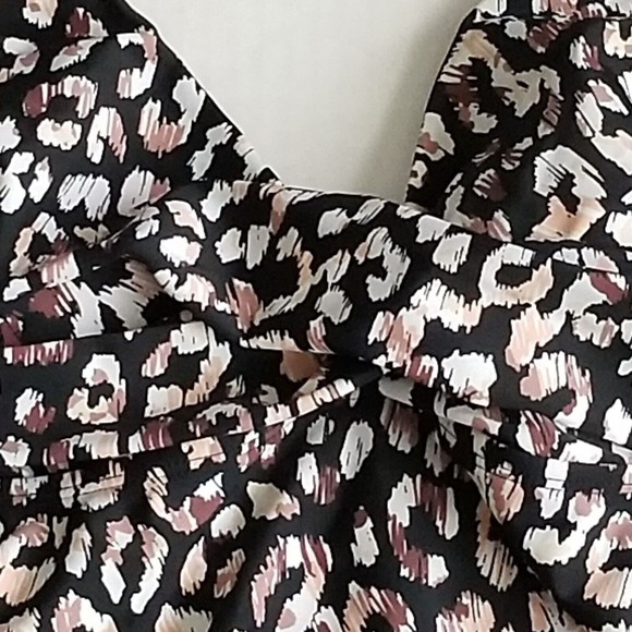 Isabel Maternity Medium One Piece Swim Suit Black Brown Halter Tie Built in Bra - Picture 8 of 9